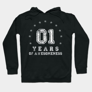 Vintage 1 years of awesomeness Retro 2018 Hoodie